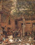 John Frederick Lewis The Hosh (Courtyard) of the House of the Coptic Patriarch Cairo (mk32) USA oil painting artist